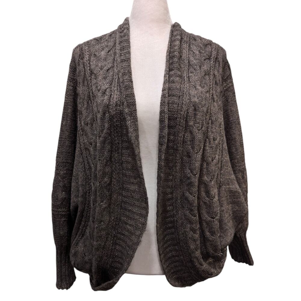 Vintage II Sisters Knit Lagenlook Cozy Lurex Shrug Sweater Medium